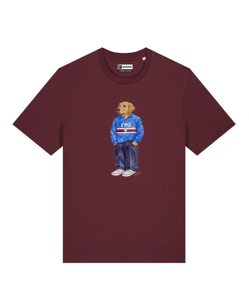 IL GOLDEN RETRIEVER CALCIATORE T-shirt - Borgogna - Doriano