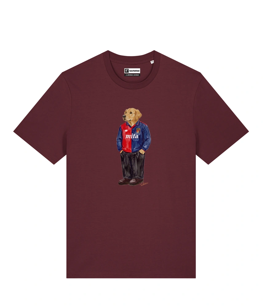 IL GOLDEN RETRIEVER CALCIATORE T-shirt - Borgogna - Grifo