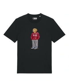 IL GOLDEN RETRIEVER CALCIATORE T-shirt - Nero - Granata
