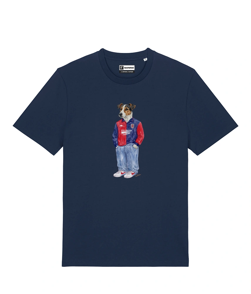 IL JACK RUSSELL CALCIATORE T-shirt - Blu Navy - Casteddu