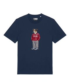 IL JACK RUSSELL CALCIATORE T-shirt - Blu Navy - Granata