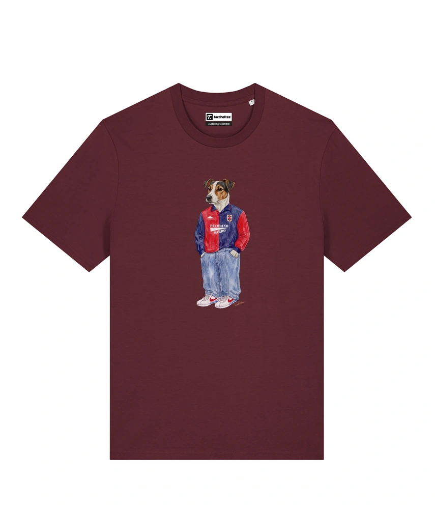 IL JACK RUSSELL CALCIATORE T-shirt - Borgogna - Casteddu