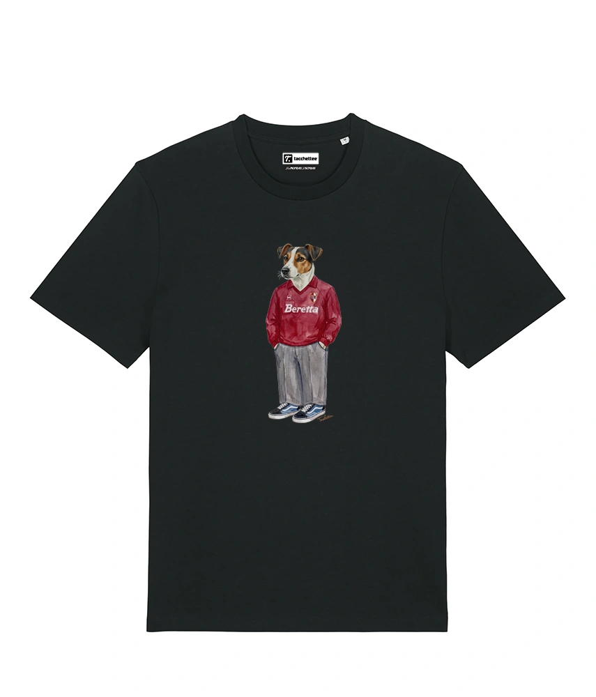 IL JACK RUSSELL CALCIATORE T-shirt - Nero - Granata