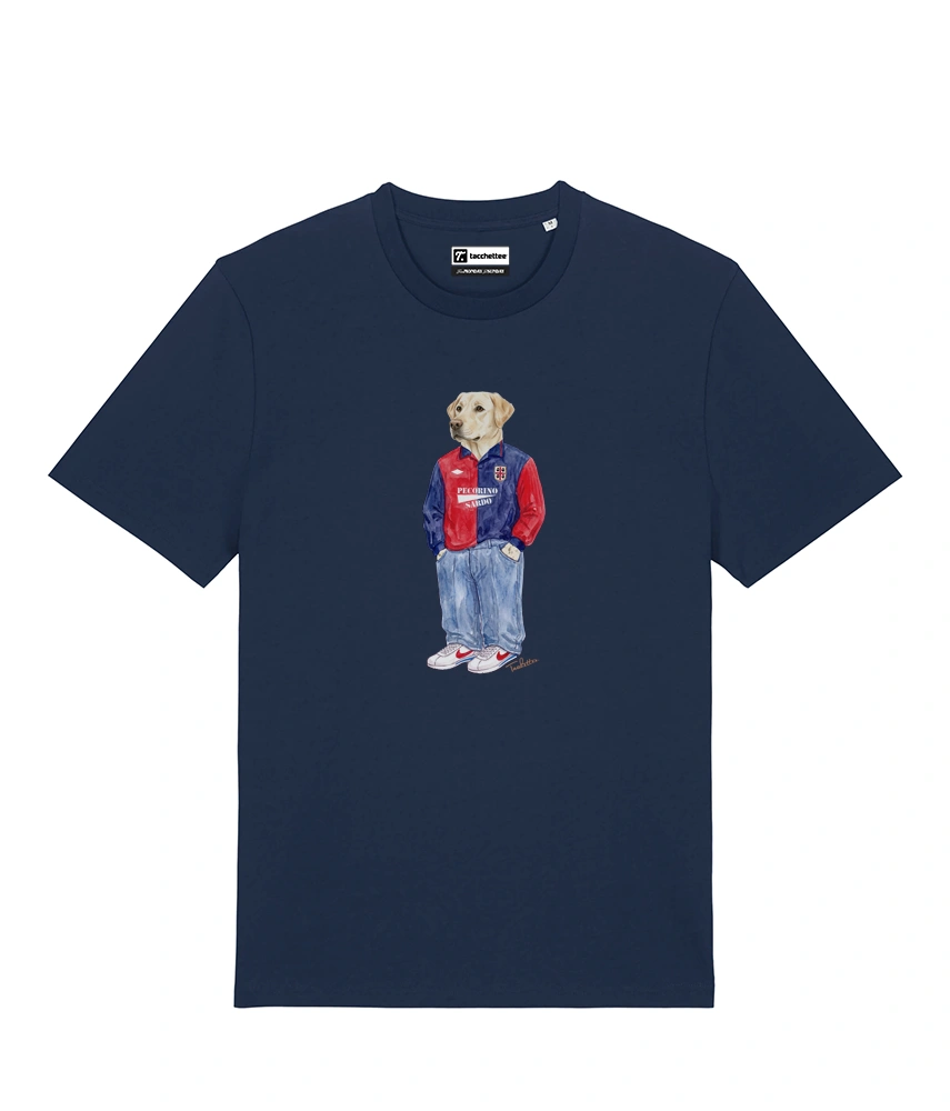 IL LABRADOR CALCIATORE T-shirt - Blu Navy - Casteddu