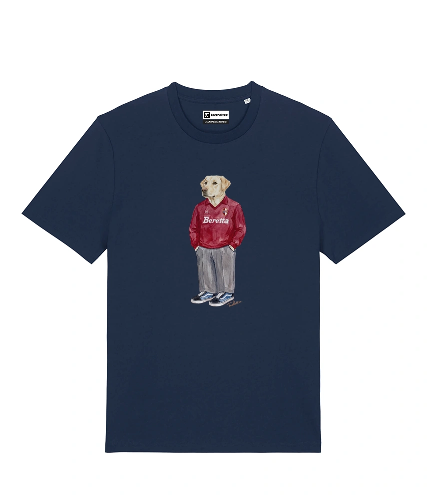 IL LABRADOR CALCIATORE T-shirt - Blu Navy - Granata