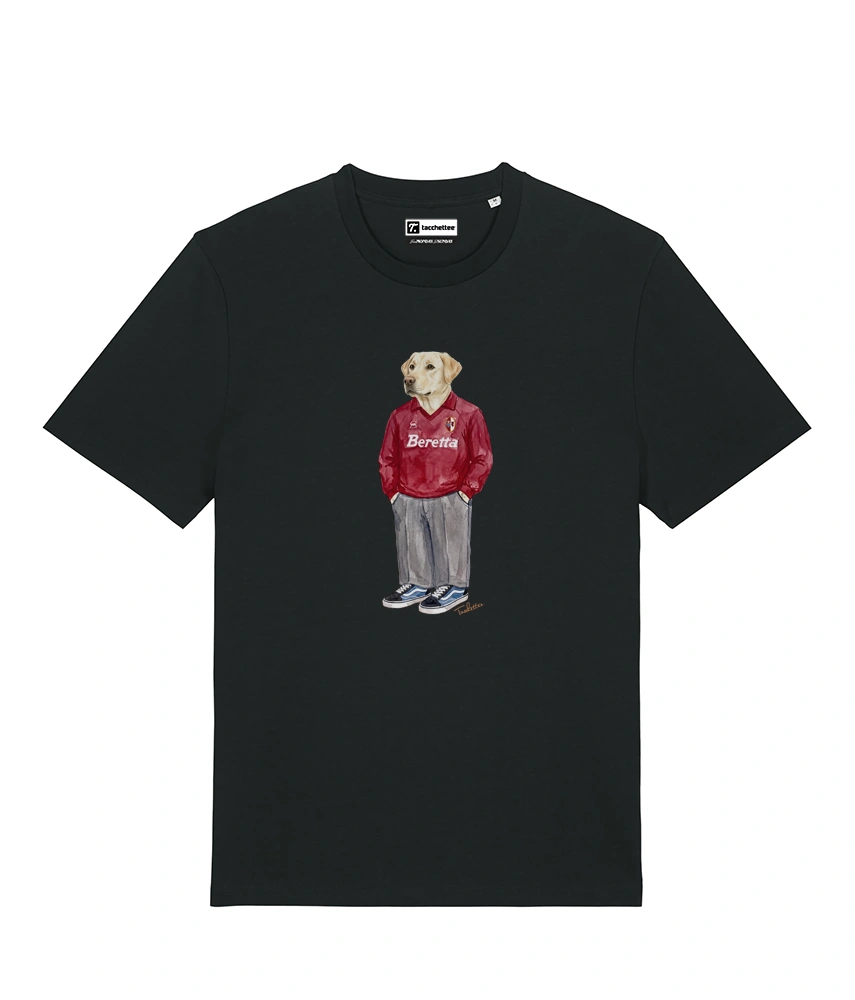 IL LABRADOR CALCIATORE T-shirt - Nero - Granata