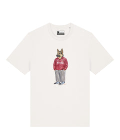 IL PASTORE CALCIATORE TEDESCO T-shirt - Off White - Granata