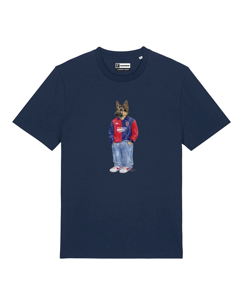 IL PASTORE CALCIATORE TEDESCO T-shirt - Blu Navy - Casteddu
