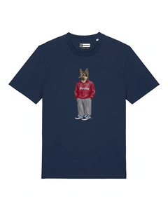 IL PASTORE CALCIATORE TEDESCO T-shirt - Blu Navy - Granata
