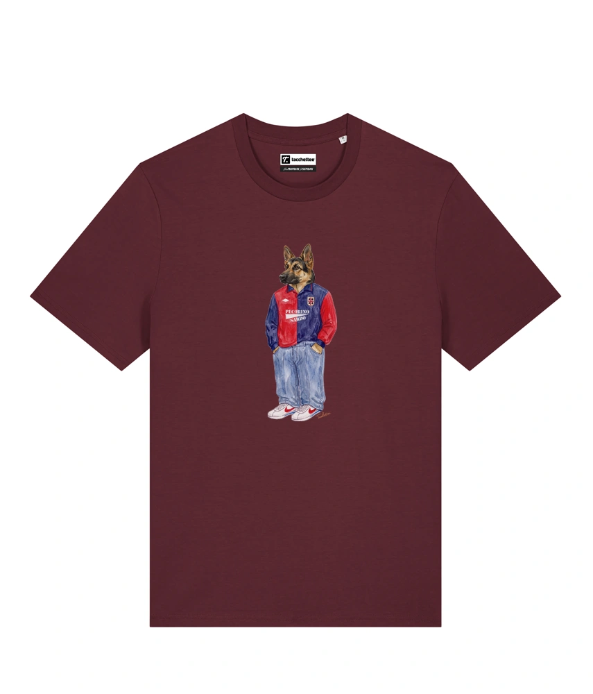 IL PASTORE CALCIATORE TEDESCO T-shirt - Borgogna - Casteddu