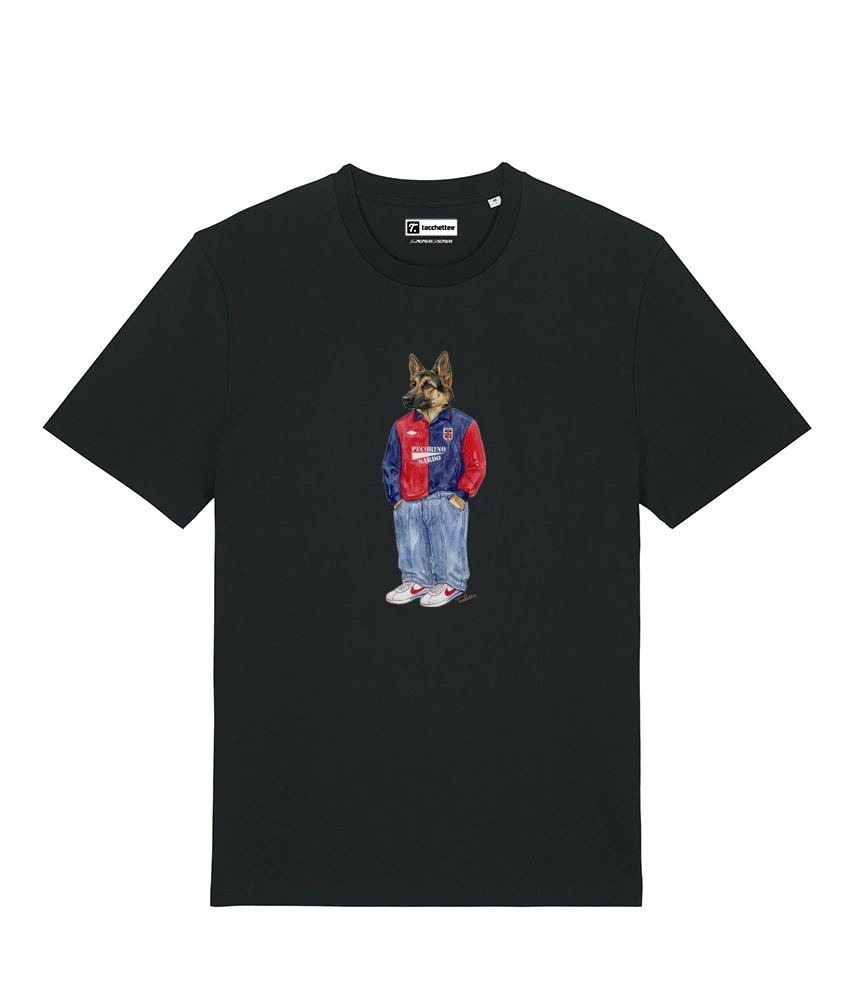IL PASTORE CALCIATORE TEDESCO T-shirt - Nero - Casteddu