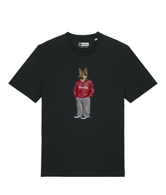 IL PASTORE CALCIATORE TEDESCO T-shirt - Nero - Granata