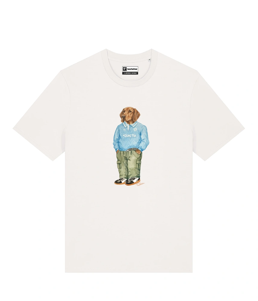 IL SEGUGIO CALCIATORE T-shirt - Off White - Azzurro