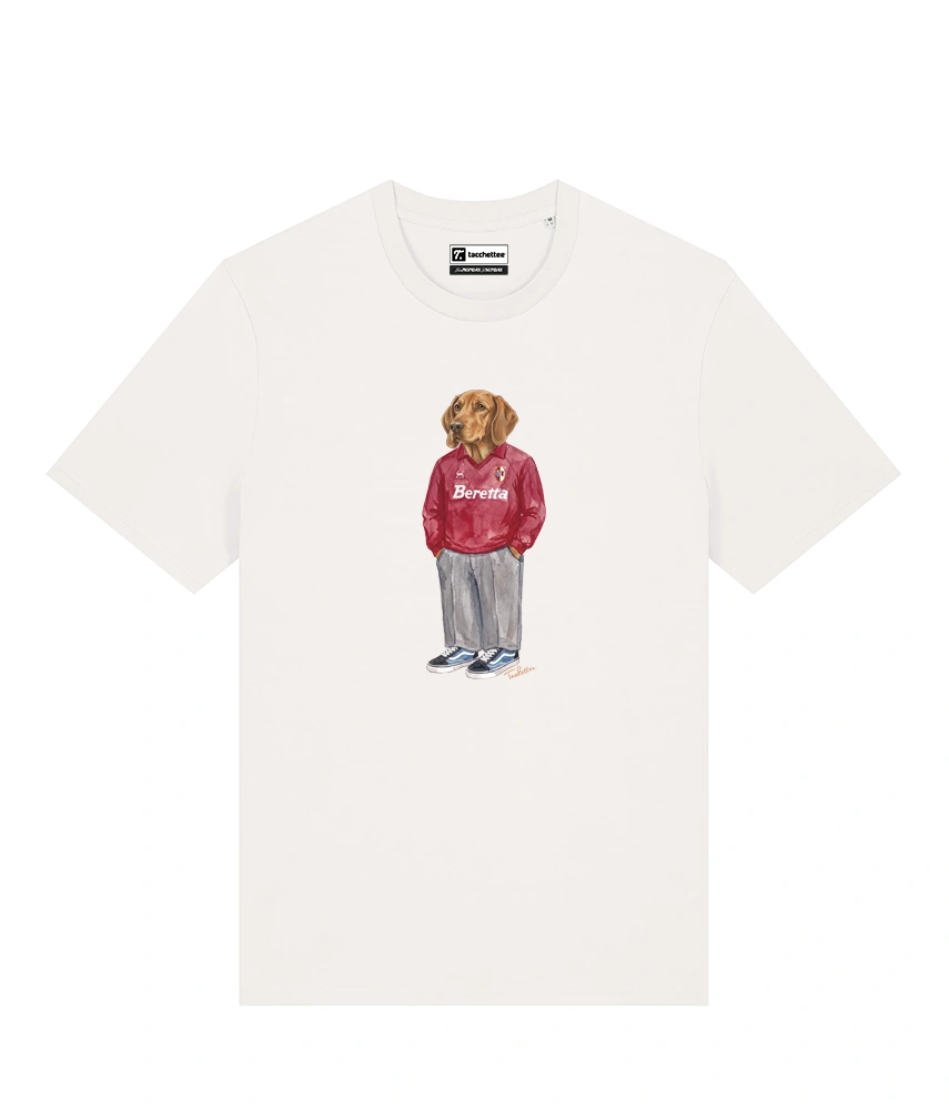 IL SEGUGIO CALCIATORE T-shirt - Off White - Granata