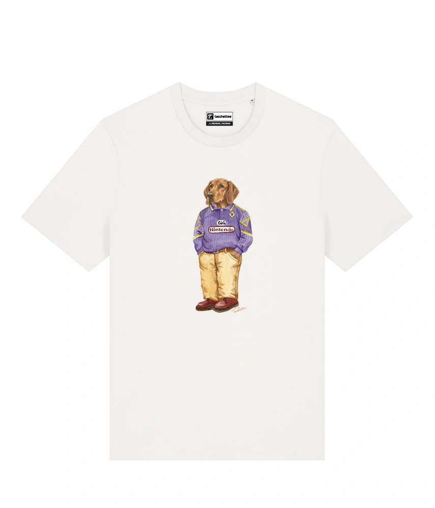 IL SEGUGIO CALCIATORE T-shirt - Off White - Viola
