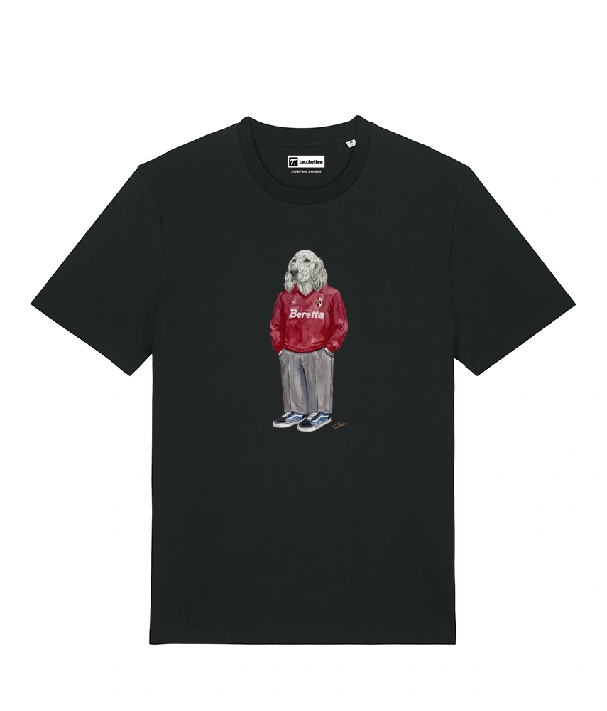 IL SETTER CALCIATORE T-shirt - Nero - Granata
