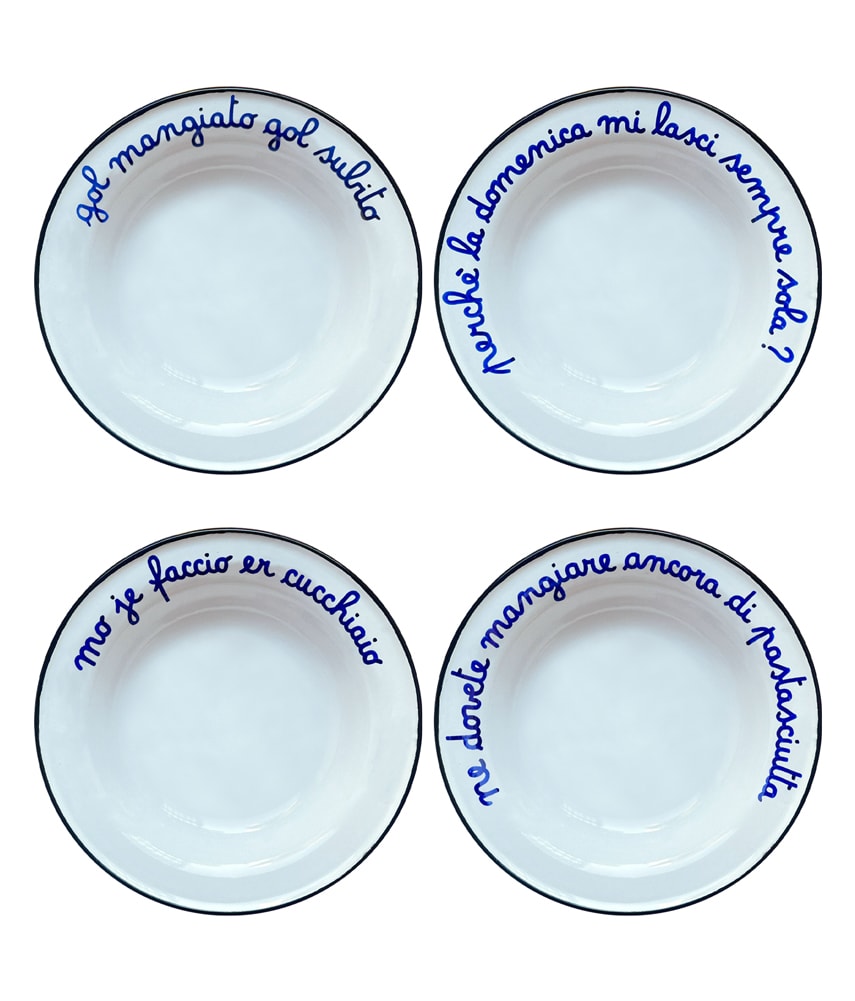 "Domenica dalla Nonna" Set 4 Piatti - Tacchettee