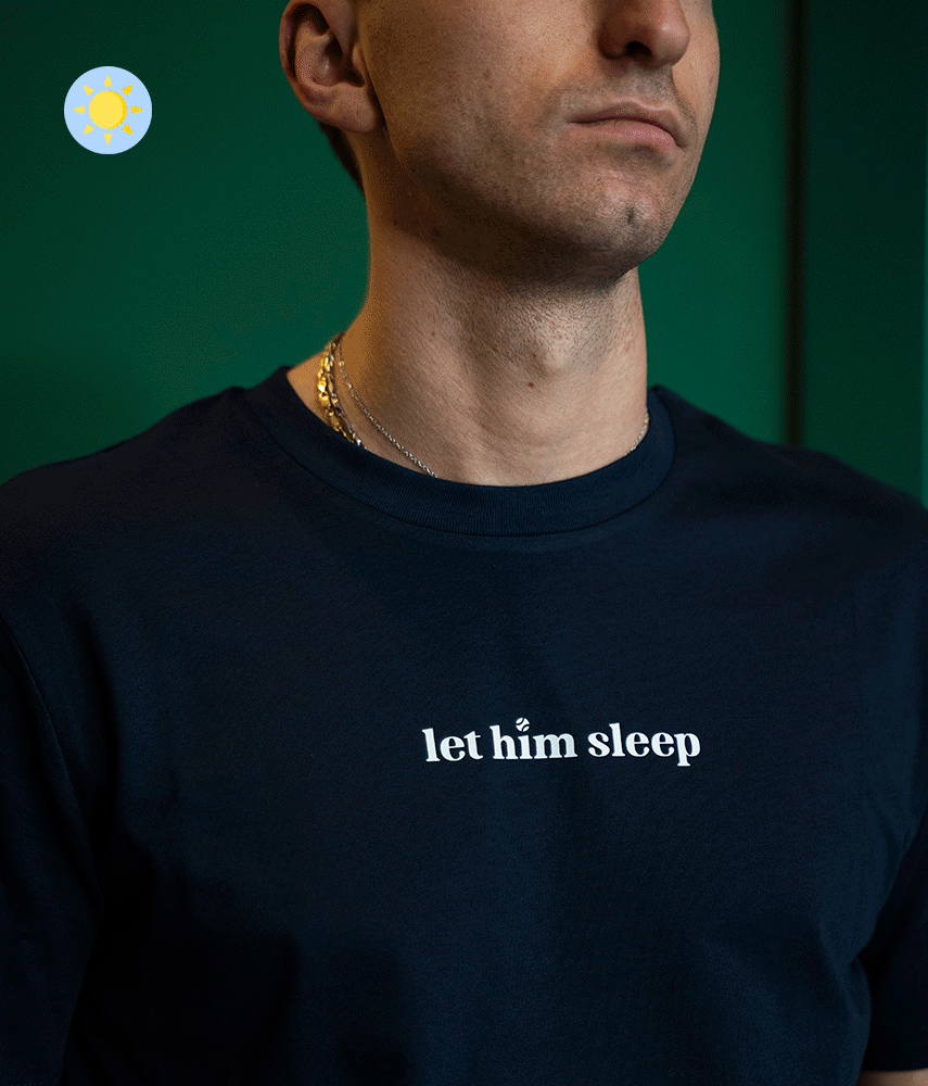LET HIM SLEEP Felpa girocollo Fosforescente