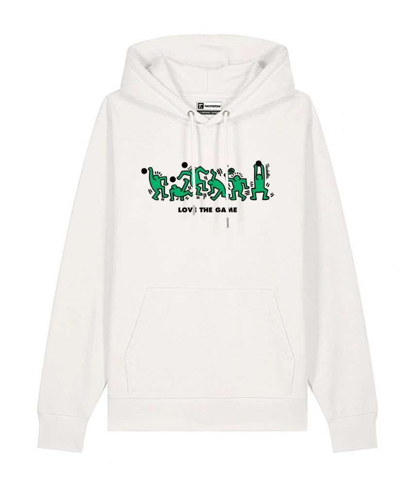 LOVE THE GAME Felpa Cappuccio - Off White