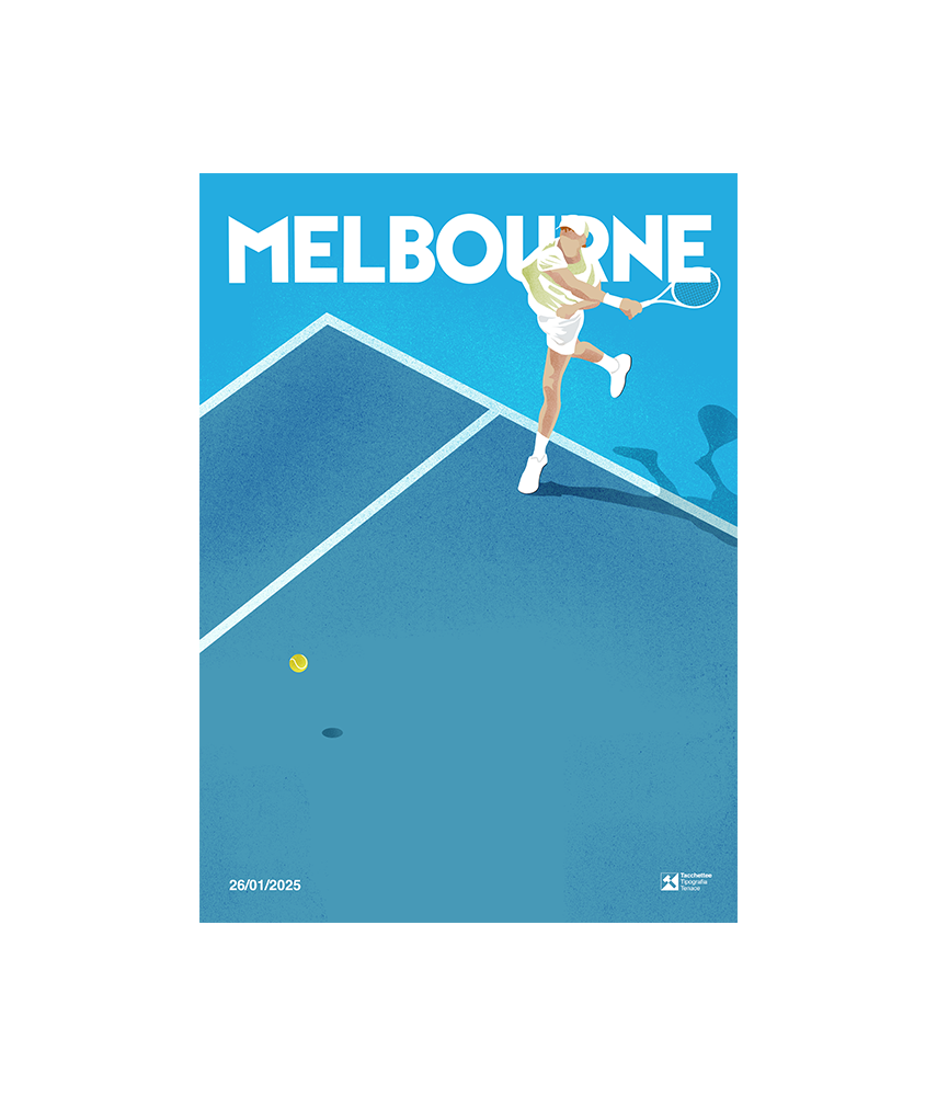 MELBOURNE 🎾 Affiche 50x70cm