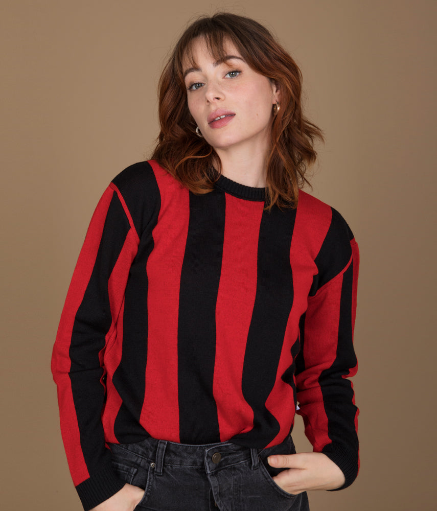 RED AND BLACK Seven Sisters Jacquard knitwear