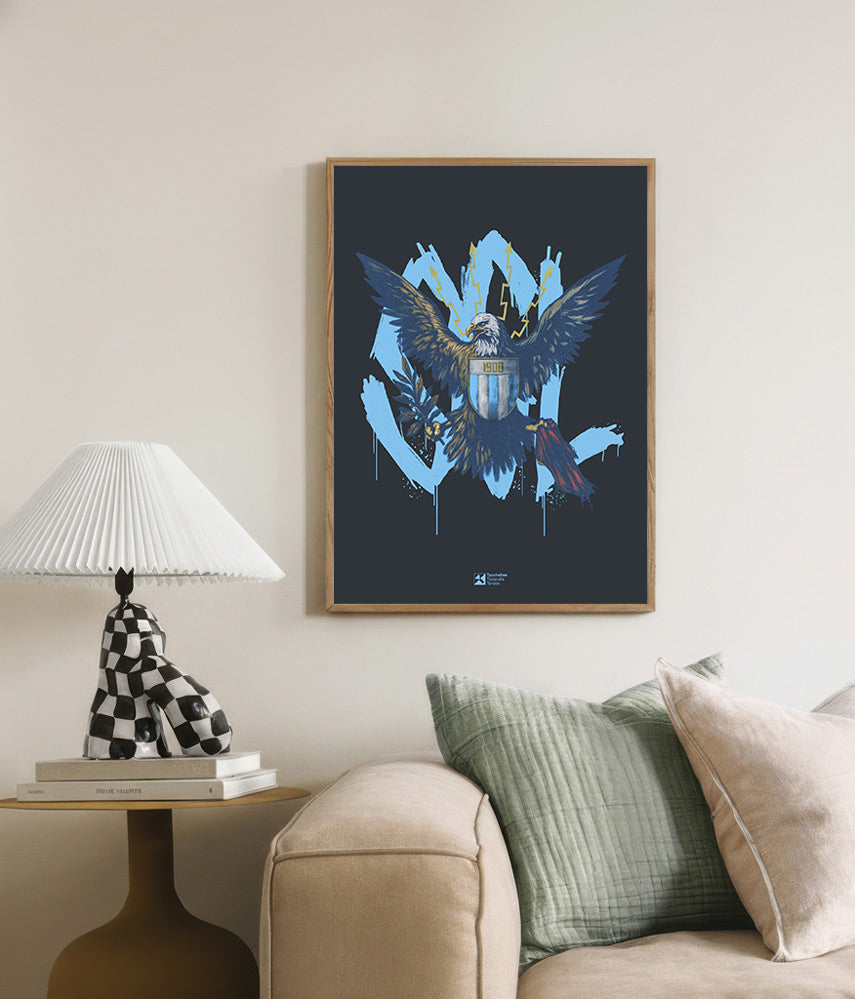 IL VOLO DELL'AQUILA CELESTE Poster 50x70cm