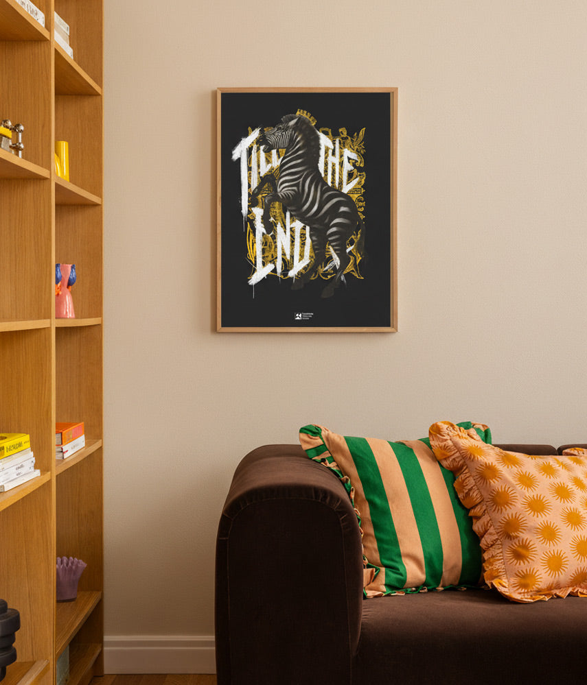 LA ZEBRA, SUPERBIA BIANCONERA Poster 50x70cm