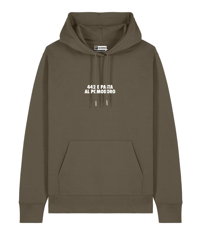 4-4-2 AND TOMATO PASTA. Hooded sweatshirt