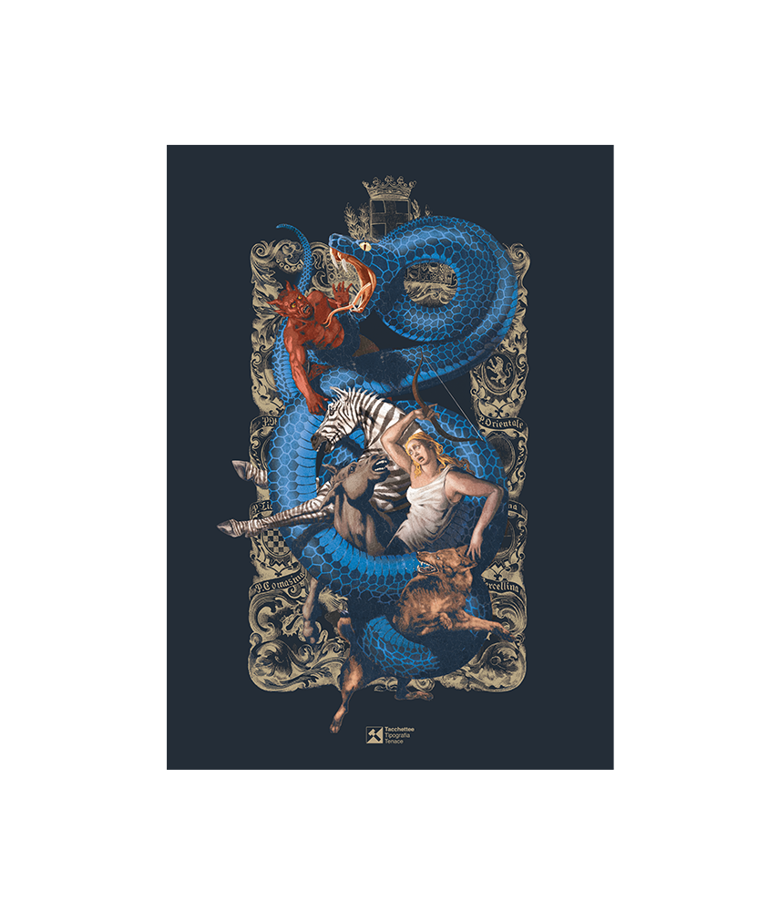 DANS LA MESSE NOIRE ET BLEUE Affiche 50x70cm