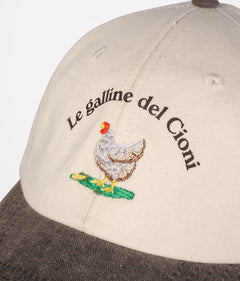 LE GALLINE DEL CIONI Gorra visera bicolor
