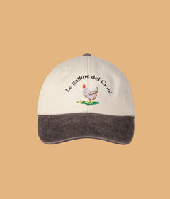 LE GALLINE DEL CIONI Gorra visera bicolor