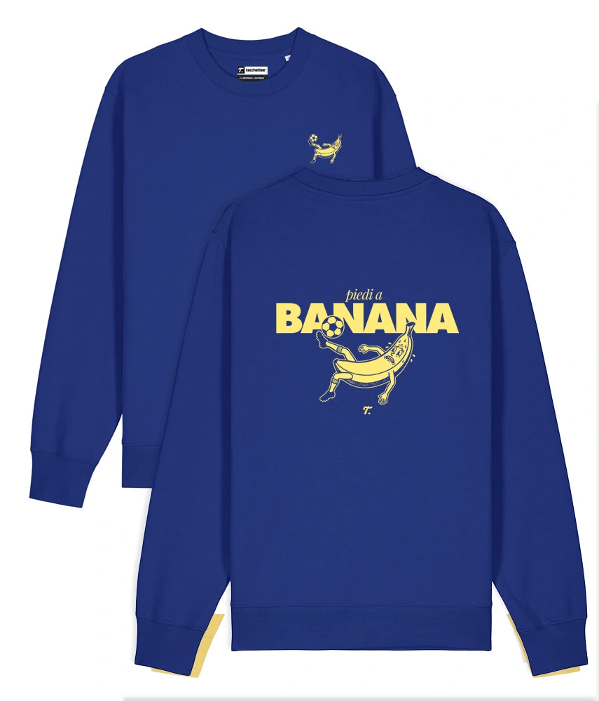 PIEDI A BANANA Felpa girocollo - Azzurro