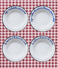 SCAMPAGNATA CON CARLETTO Set 4 Piatti - Tacchettee