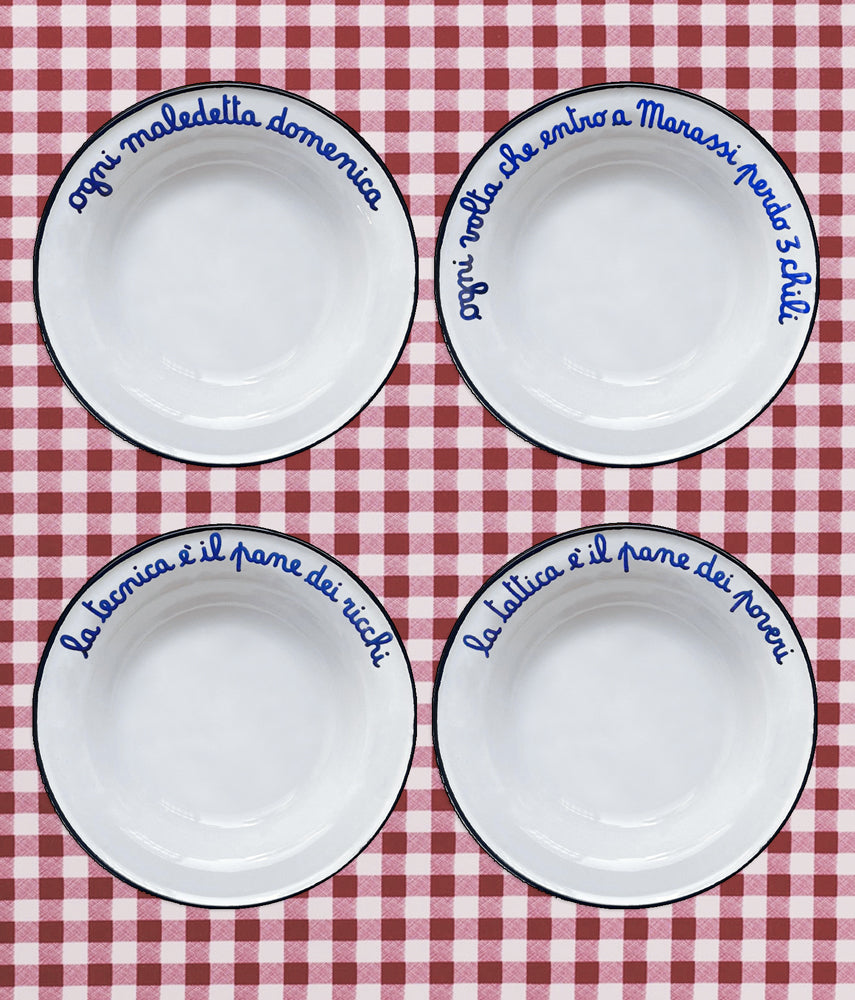 SCAMPAGNATA CON CARLETTO Set 4 Piatti - Tacchettee