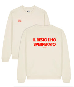 SPERPERATO Felpa girocollo oversize - Crema