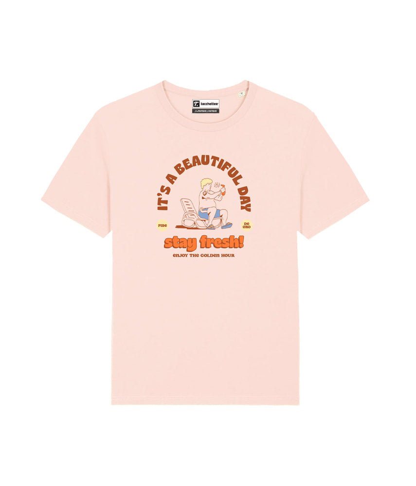 STAY FRESH! (It's a beautiful day) T-shirt stampata - Tacchettee