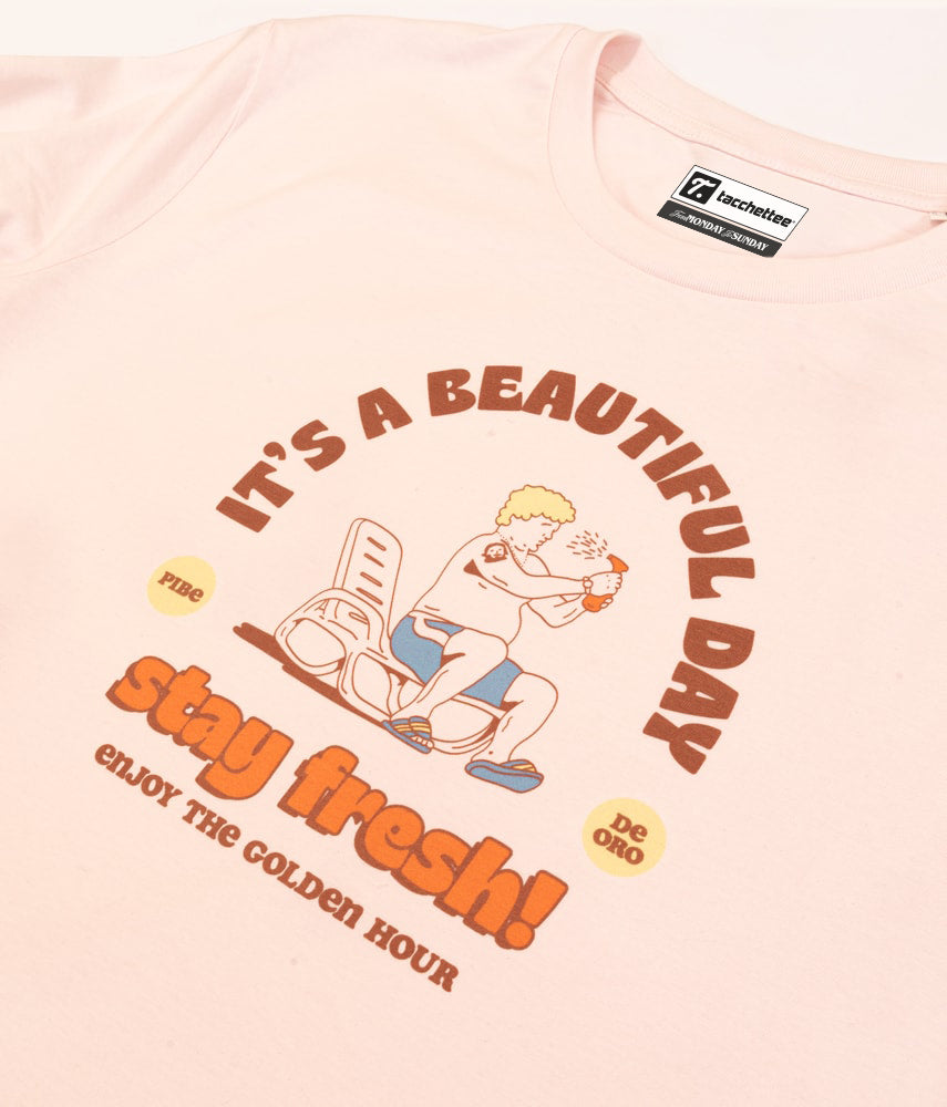 STAY FRESH! (It's a beautiful day) T-shirt stampata - Tacchettee
