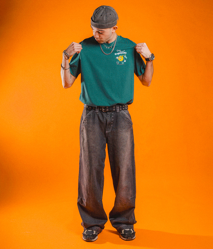 GREEN AND YELLOW Printed T-shirt