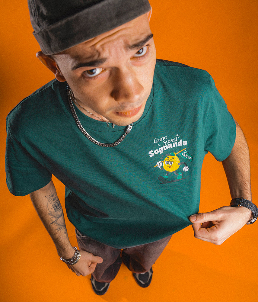 GREEN AND YELLOW Printed T-shirt