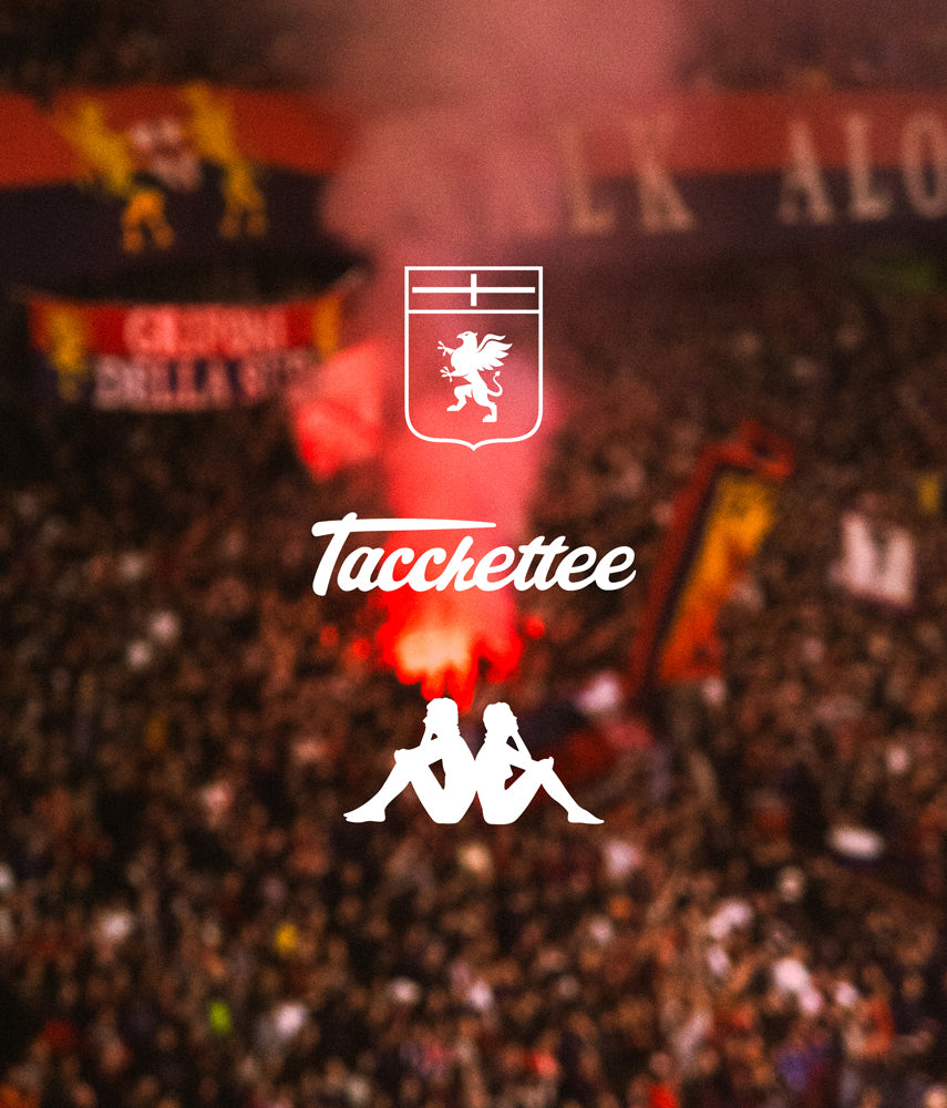 90'S LEGENDS T-shirt ricamata Genoa x Kappa x Tacchettee