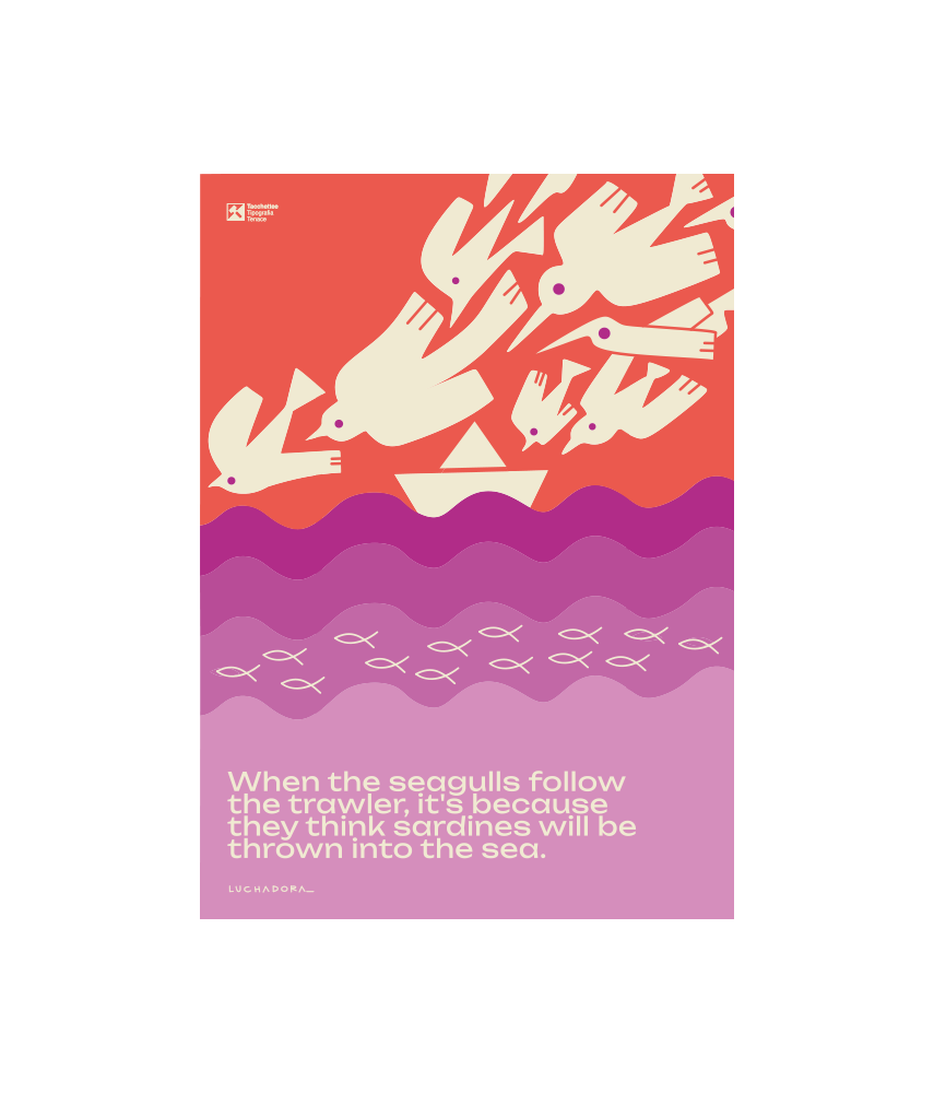 THE SEAGULLS AND THE TRAWLER Poster