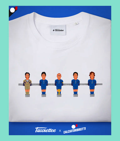 Abbracciamoci forte - Tacchettee X CALCIATORIBRUTTI T-shirt stampata - Tacchettee