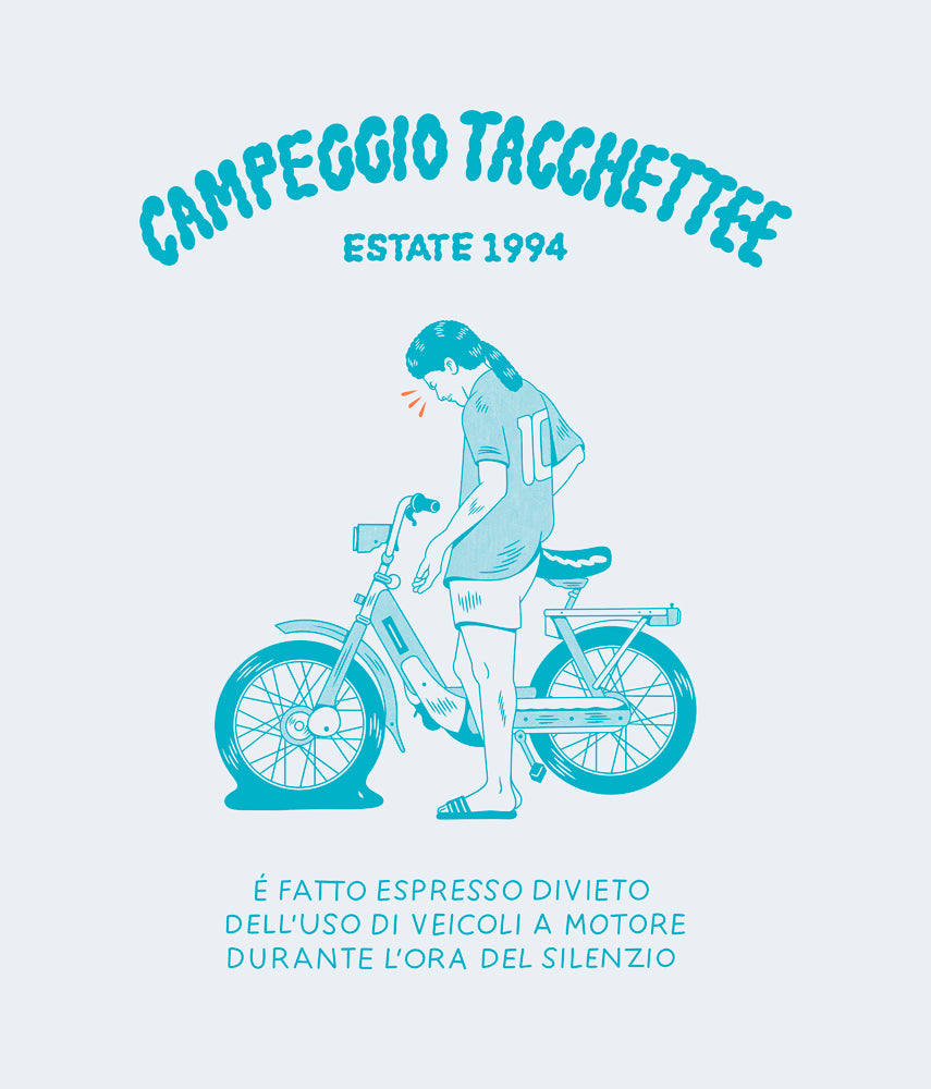 1994 CAMPEGGIO TACCHETTEE T-shirt stampata - Tacchettee