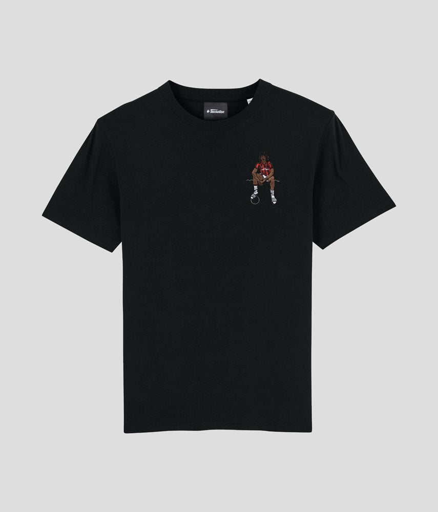TULEEPANO NERO T-shirt ricamata - Tacchettee