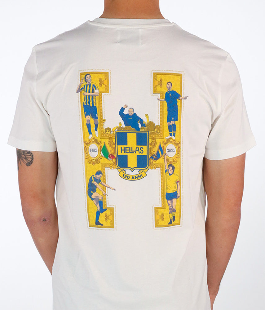 120 ANNI Tacchettee X Hellas Verona T-shirt stampata