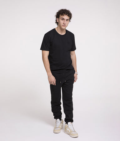 ESSENTIAL NERO TANGO Joggers Ricamati Logo - Tacchettee