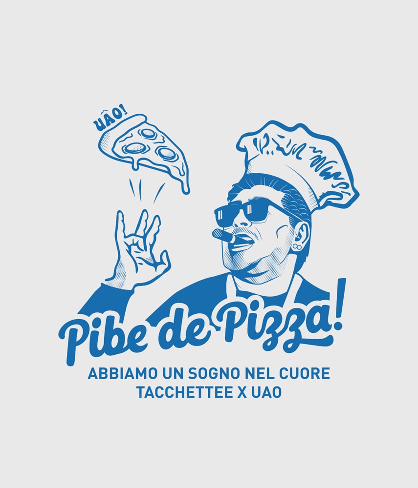 UÀO Edition PEEBE DE PIZZA T-shirt stampata