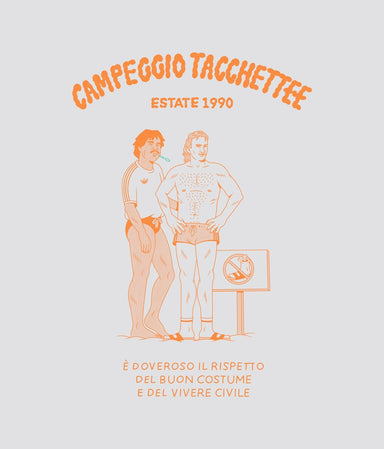 1990 CAMPEGGIO TACCHETTEE T-shirt stampata - Tacchettee